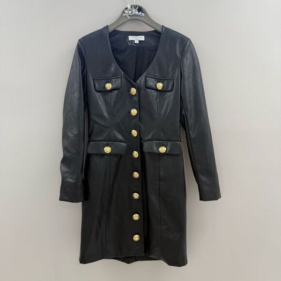 Derek Lam x RTR  Button Up Faux Leather Mini - Picture 5 of 8